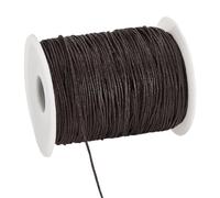 PH PandaHall Cordón de algodón encerado negro de 1 mm de largo de 175 yardas, hilo encerado para abalorios, para pulseras, collares, joyas, manualidades, manualidades, manualidades, etc