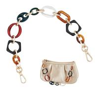 PH PandaHall Correas de cadena para bolso de 42,7 cm, coloridas asas de acrílico con cuentas acrílicas, extensor de cadena con hebillas doradas para bolsas de verano