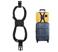 PH PandaHall Correas de equipaje, correa de equipaje de viaje de nailon ajustable, bolsa de viaje negra, correa elástica elástica con hebilla de liberación lateral para añadir una bolsa, accesorios de