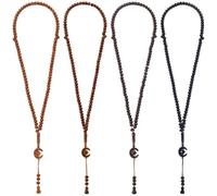 PH PandaHall Cuentas de oración de 4 colores, cuentas musulmanas Tasbih 99 cuentas acrílicas para oración del Islam Tasbih de 8 mm, rosario musulmán Misbaha, Tasbeeh con colgantes de luna y estrella