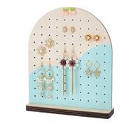 PH PandaHall - Expositor de pendientes de madera, 106 agujeros, organizador para pendientes, soportes de exhibición para casa, colgante al por menor, 15 x 4 x 18 cm