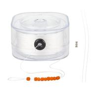 PH PandaHall Hilo de Abalorios de 150 m, Hilo de Cuentas de 0,4 mm, Pulsera, Hilo de Abalorios, Cordón de Coser con Alambre guía y Hebilla para Costura de Cuero, Abalorios, joyería, fabricación de PU