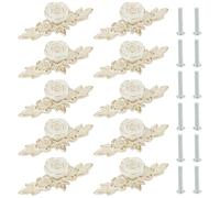 PH PandaHall Juego de 12 tiradores de cajones vintage con diseño de rosas y flores, manijas de gabinete vintage, tiradores decorativos para cajones, manijas artísticas para tocador, armario, hogar, 4
