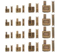 PH PandaHall Juego de 16 juegos de reparación de cremallera, 4 tamaños, pin de inserción de cremallera de metal #3#5#8#10, cierre de cremallera, retenedor deslizante, kit de fijación de cremallera