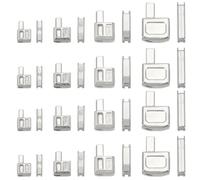 PH PandaHall Juego de Retenedor de Cremallera #3#5#8#10 Tope de Cremallera Perno de Inserción Metal Plata Kit de Reparación