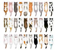 PH PandaHall Marcapáginas de 30 estilos con diseño de gatos, marcapáginas de papel con dibujos animados, animales encantadores, marcadores divertidos para leer, amantes de los libros, regalo escolar