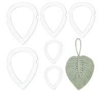 PH PandaHall Moldes de corte de macramé de 3 tamaños, 6 piezas, marco de macramé de lágrima, herramienta para colgar en la pared, plantilla de macramé acrílico para manualidades, manualidades,