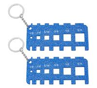 PH PandaHall Paquete de 2 micropuntas acrílicas azules para tejer regla, herramienta de tamaño para rastas, accesorio para el cabello para peinar el cabello, bricolaje, trenzado, Navidad, Halloween