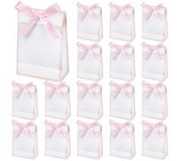 PH PandaHall Paquete de 20 bolsas de regalo rosas para bodas, regalos de fiesta, bolsas de dulces con lazo para fiestas, Navidad, cumpleaños, aniversario, despedida de soltera, decoración de despedida