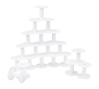 PH PandaHall Paquete de 20 carretes pequeños vacíos de plástico Blanco, bobinas de Tejer, bobinas de Manualidades para Bordar, cordón, Hilo, Cinta, Manualidades y Costura, 2.2 x 2.3 Pulgadas