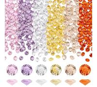 PH PandaHall Piedra de circonita cúbica de 6 colores, diamantes de imitación facetados de grado A, gemas pequeñas de circonita, piedras sueltas para anillos, aretes, pulseras, arte de uñas,