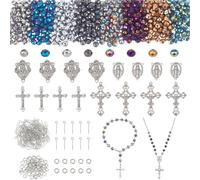 PH PandaHall Rosario Juego de 1004 piezas para la fabricación de collares, rosario, accesorios para hacer oraciones, primera comunión, juego de collares para rosario, fabricación de joyas de Pascua