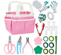 PH PandaHall Set Suministros Arreglo Flor Herramientas Jardín Floristería Dé Espinero Rosa Podadora Copa Guantes 22/26 Gauge Hilo Paleta Alambre Varilla Cinta Flor Perla para DIY Ramo Artesanía