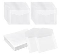 PH PandaHall - Sobres de cristal (50 sobres de papel translúcido, 10 x 13 cm, de invitación rectangular, para bodas, cumpleaños, fotos y billetes de lotería