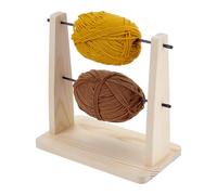 PH PandaHall Soporte de hilo de madera para ganchillo, portátil, cinta, carrete de hilo giratorio, soporte de almacenamiento para ganchillo y accesorios de punto, regalo para mujeres, madres, 23 x 13