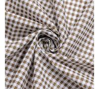 PH PandaHall Tela de algodón a cuadros de 1,6 m de ancho, tela a cuadros marrones, tela estampada a cuadros para costura, manualidades, ropa, manteles, ropa acolchada, decoración del hogar, 1 m