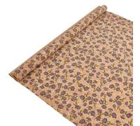PH PandaHall Tela de corcho de 53 x 19.7 pulgadas, hojas de piel sintética con flores moradas, cinta de corcho suave, tela decorativa para tapicería, funda de laptop, acentos del hogar, manualidades,