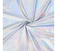 PH PandaHall Tela Metálica Plateada Brillante 1.5m de Ancho Tela Elástica Telas Brillantes Lámina de Spandex para Boda Fiesta Cumpleaños DIY Costura Manualidades Evento Decoración Disfraces Cosplay 1m