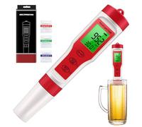 PH Tester Digital, PH Reader for Water,Alta precisión 4 en 1 metro tester pH digital | Medidor de temperatura EC, herramienta de prueba para nutrientes que cultivan la jardinería hidropónica