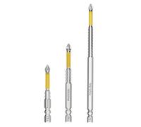 PH2 - Kit de puntas de destornillador antideslizantes para taladro inalámbrico y herramientas manuales - Acero tratado térmicamente, multilongitud (50-150 mm), punta de punto de cruz de alto agarre