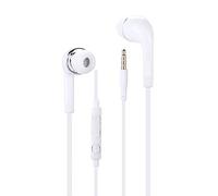 Ph26 Auriculares in-Ear de Silicona, Control de Volumen y micrófono para ZTE Blade V8, Color Blanco