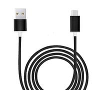 PH26 Cable USB-C Compatible Xiaomi Redmi Note 13 Pro Cable USB Trenzado Nylon 1 Metro Cable Carga/Sincronización Rápida-Transferencia de Datos - NEGRO