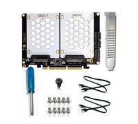PH46-2 Adaptador dividido de 2 bahías SFF8639 y disco sólido de 2.5 pulgadas a tarjeta de disco sólido PCIE4.0X8 X16