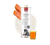 PHA - Aceite de salmón para perros, gatos y caballos, procedente de piscicultura sostenible en Noruega, ácidos grasos omega 3 y 6, aceite de 500 ml