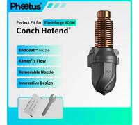 Phaetus Hotend Conch EndCoat ™ Boquilla de Alta Calidad con Boquilla Desmontable de 0.25, 0.4, 0.6 y 0.8 mm para Flashforge Adventurer 5M Pro V6 Hardened 0.4mm