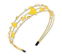 PHALIN Diadema de frutas para mujer, diadema de plátano, diadema con diamantes de imitación, accesorios de verano, playa, vacaciones, regalos (patrón A)