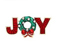 PHALIN JEWELRY - Juego de broches de Navidad, diseño de árbol de Cristal X-Mas