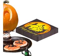 pHalloween - Papeles seda Halloween - fiesta Halloween, pservilleta cena doble capa, agradable al tacto, 20 hojas/paquete