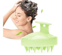 Phantasy® Cepillo de masaje del cuero cabelludo, champú cepillo de silicona para el cabello se utiliza para exfoliar y masaje de cabeza para mejorar la circulación sanguínea en el cuero cabelludo, aguacate verde