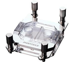 Phanteks Bloque de agua para CPU LED RGB, base de cobre, cubierta acrílica niquelada, cromada, PH-C350A_CR01