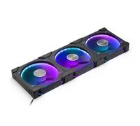 Phanteks D30-140 Ventilador PWM DRGB Pack de 3, Modelo de Flujo de Aire Inverso, Ventiladores Premium D-RGB de Alto Rendimiento, Iluminación ARGB/DRGB (Negro)