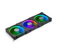 Phanteks D30 PWM Flujo de aire regular, , D-RGB fans, pack of 3 - 140mm, Negro