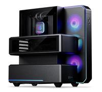 Phanteks EX5 Plus Caja PC Gaming, ATX Mid Tower con AIO 360, Negro | AIO 360 preinstalada, diseño sin tubos, iluminación ARGB, GPU 358 mm, cooler CPU 72 mm, PSU 210 mm, USB-C 20Gbps