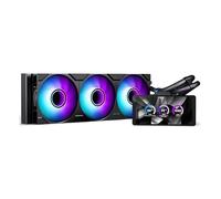 Phanteks Glacier One 360M25-LCD AIO Enfriador de CPU líquido, pantalla IPS LCD HD de 6", ventiladores M25 Gen2 D-RGB de 120 mm, placa fría de cobre de alto rendimiento, compatible con Intel y