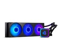Phanteks Glacier One 360S25-SE ARGB Refrigerador AIO CPU 360mm, Negro | Bomba 3000 RPM, Ventilador S25 de marco único, Radiador 394x120x27mm, Base de cobre, AM4/AM5/LGA1700/1851, Garantía 2 años