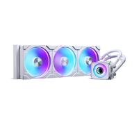 Phanteks Glacier One 420D30 X2 AIO - Enfriador líquido para CPU, diseño de tapa de aluminio Evolv X2, 3 ventiladores D30-140 D-RGB, para Intel LGA 1851, 1700, 1200, 115x y enchufes AMD AM4/AM5 (blanco