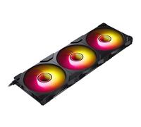 PHANTEKS M25 Gen2 - Ventilador PWM negro para PC, 140 mm, RGB, paquete de 3, hasta 1.800 rpm, sistema modular, alto flujo de aire, baja vibración, silencioso