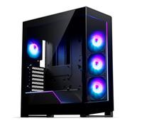 Phanteks NV5X Caja ATX Semitorre para PC, Negra | cristal templado frontal y lateral, ventiladores S25 D-RGB, radiador 360 mm, GPU 430 mm, USB-C