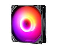 Phanteks Ventilador de chasis M25 de 120 mm D-RGB PWM de alto flujo de aire, color negro, refrigeración de alto rendimiento con diseño de cadena de margaritas e iluminación RGB