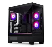 Phanteks XT View, Chasis Mid-Tower, Vidrio Templado Frontal y Lateral, USB-C 3.2 Gen2, 3X Ventiladores D-RGB M25-120 incluidos, Negra