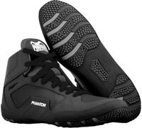 Phantom Athletics Tactic Ringerschuhe - Zapatillas de Artes Marciales para Lucha, Lucha Libre y MMA - Niños y Adultos - Negro - 42