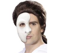 Phantom Ópera Máscara Adultos Teatro Máscara Blanco Media Máscaras Disfraz