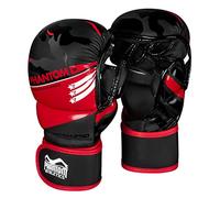 Phantom Raider - Guantes profesionales para artes marciales mixtas (S/M - negro/rojo)