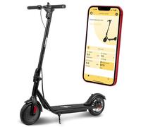 Phantomgogo Patinete eléctrico plegable, motor potente, rango de 12 millas, 15.5 mph, luz inteligente, ecológico, perfecto para viajeros adultos (ruedas de 8.5 pulgadas (negro))