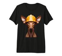 Pharaoh Hound Dog Yellow Hard Hat Casco Trabajador Ingeniero Papá Camiseta Premium
