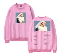 PHARCOYOU Rosalia LUX Album Tracklist Merch Cuello redondo de manga larga Ropa urbana para hombre y mujer, suéter con capucha, rosa, M
